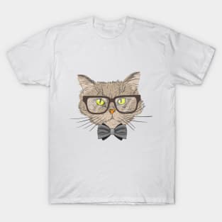 smart cat portrait T-Shirt